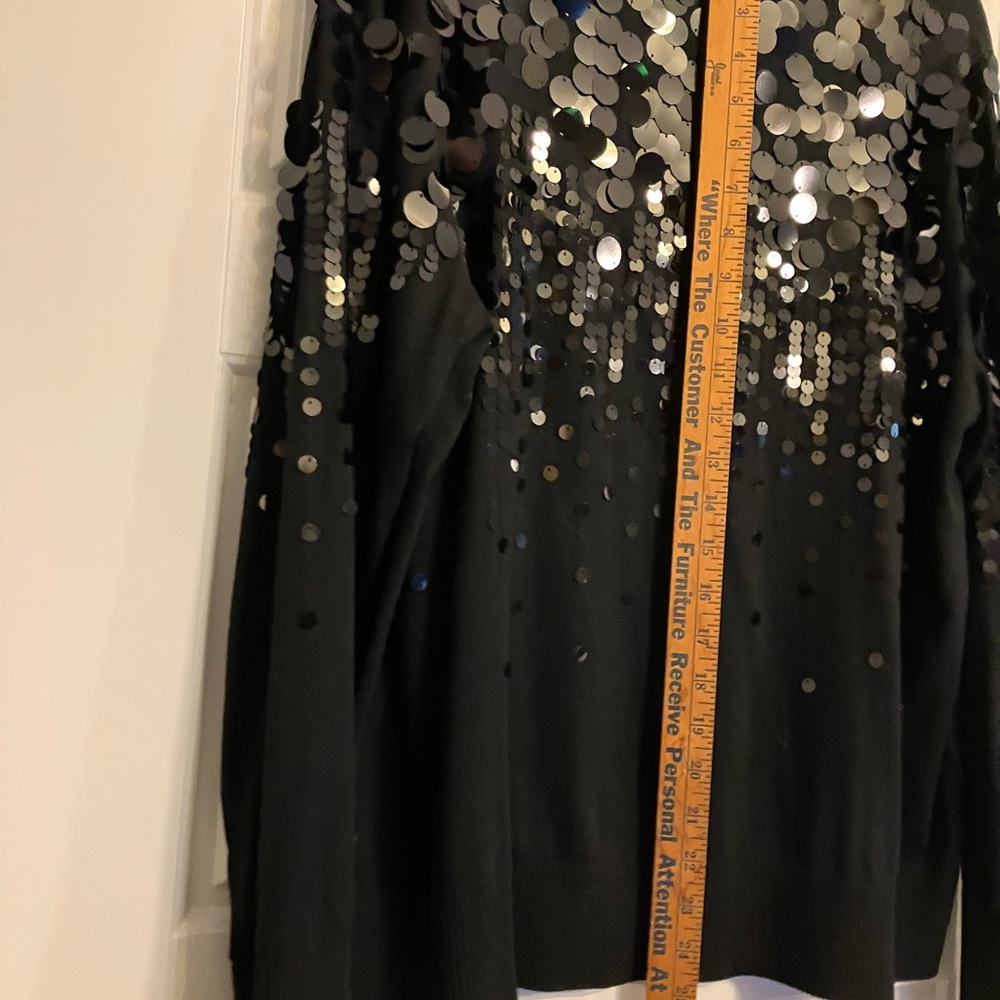 Talbots Black Pullover With Metallic Accents - image 5